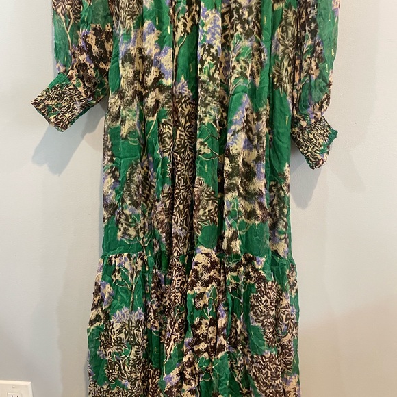 Anthropologie Ruffled V-Neck Maxi Dress - Picture 7 of 15